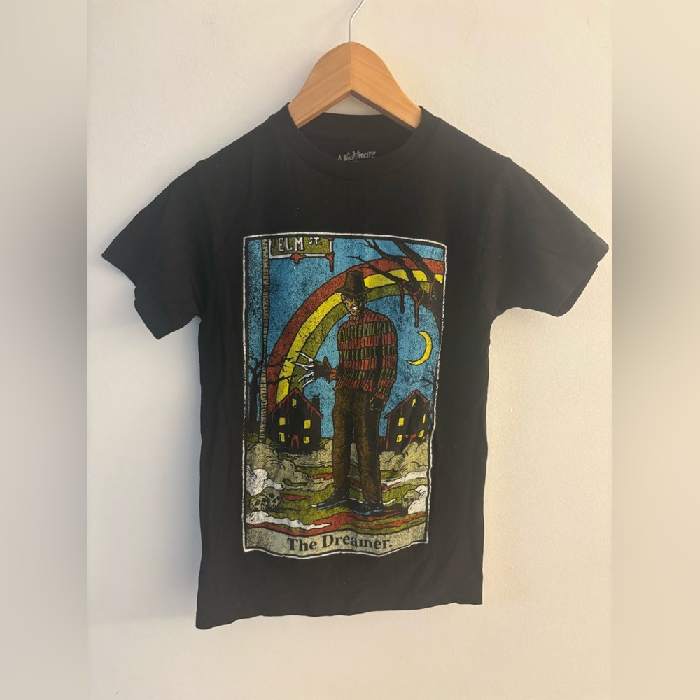 Nightmare on Elm Street Tshirt, The Dreamer, Black, Cotton womens Size XS.